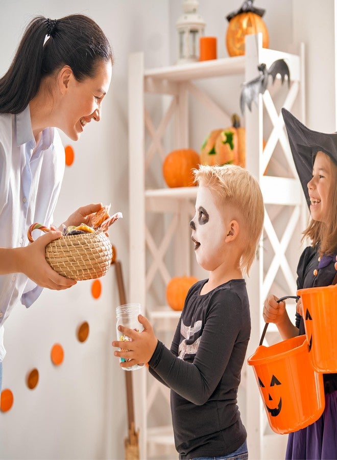 JAPBOR Halloween Candy Jars Containers - 14PCS Halloween Small Plastic Cookie Candy Jar with Lid Pumpkin Ghost Sticker Decoration, DIY Sugar Storage Dish Craft, Party Favor Gift Bottle Decor - Image 4